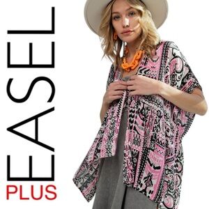 0740:  EASEL PLUS NWT KIMONO BARBIE PINK (R1F)